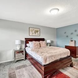 Queen Size Bed / Mattress And Box Spring