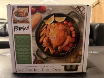 NEW Parini 3 Qt Enameled Cast Iron Dutch Oven – Green