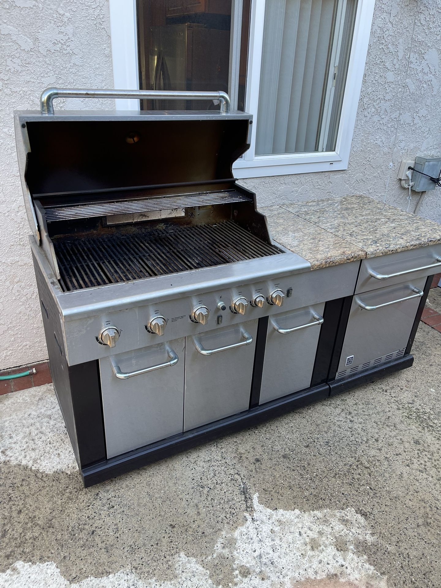 Master Forge BBQ Grill And Fridge Combo