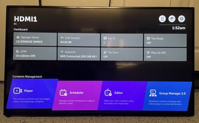 LG 55 Inch Digital Signage TV