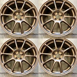 New 18 Inch Rays Volk Racing Style Rims Wheels 18x8.5 +42 (5x112) Squared Set