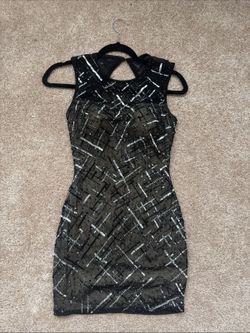 Forever 21 Striped Sleeveless Mini Dress Mocha/White Size S