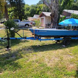 Joan Boat 12' With trolling Motor and New Trailer. 
