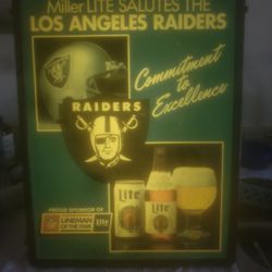 Vintage Beer Sign Vintage Raiders Sign Vtg Raiders