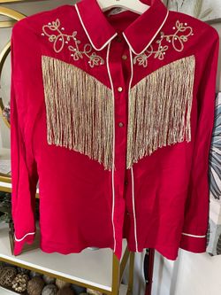 John Bloom woman’s small shirt with gold tassels