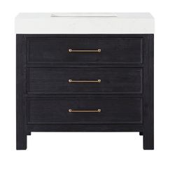 Vinnova León 36” Fir Wood Brown Finish Undermount Single Sink Bathroom Vanity