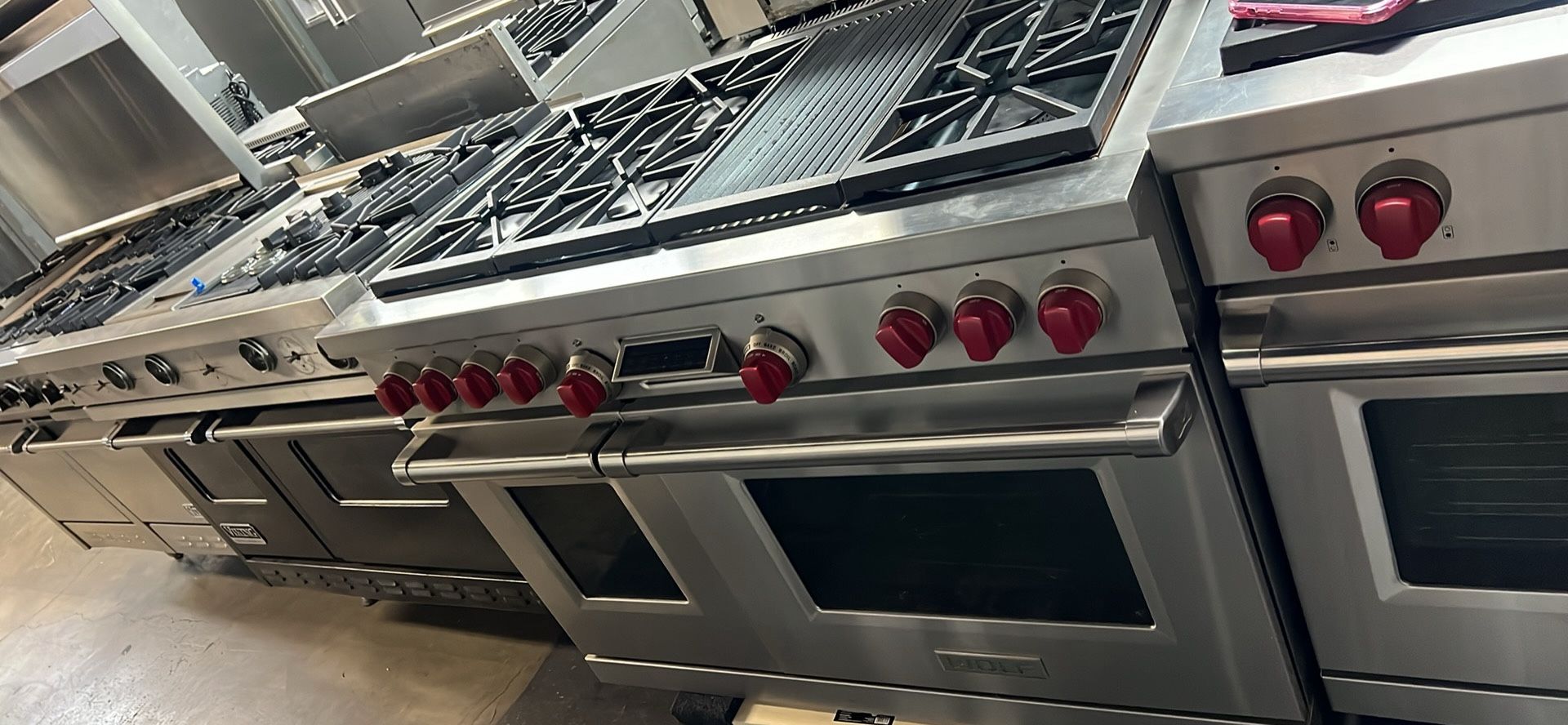 Wolf 48”Wide Dual Fuel Range Stove Stainless Steel