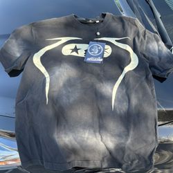 hellstar black tee jersey (size M)