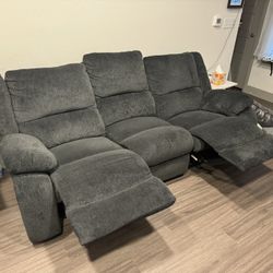 Ashley Furniture Draycoll Reclining Sofa Gray $450
