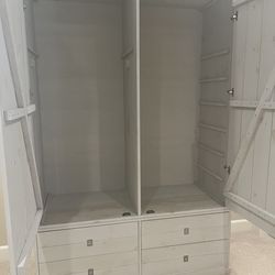 Wardrobe Armoire with shelves and drawers