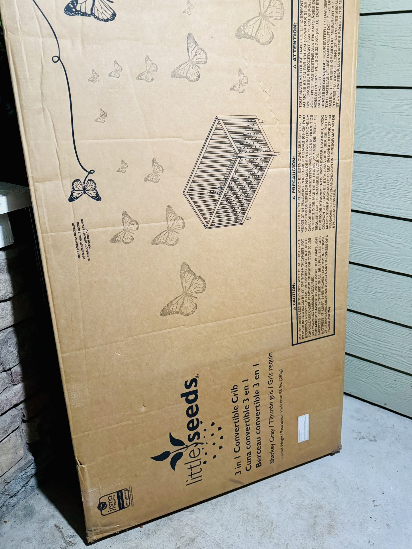 Little Seeds 3 in 1 Convertable Crib (Gray)P/U by ASHLAN & TEMPERANCE IN CLOVIS