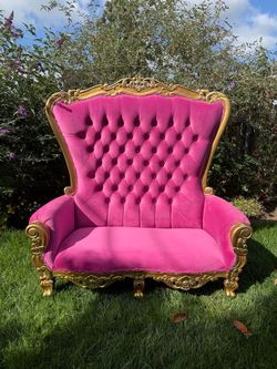 Pink Throne Love Seat for Sale