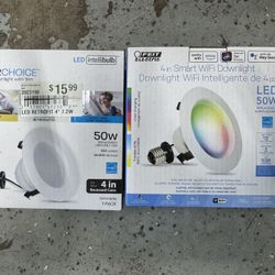 Feit Electric 50watt Downlights. $10 Takes Both. Must Pickup