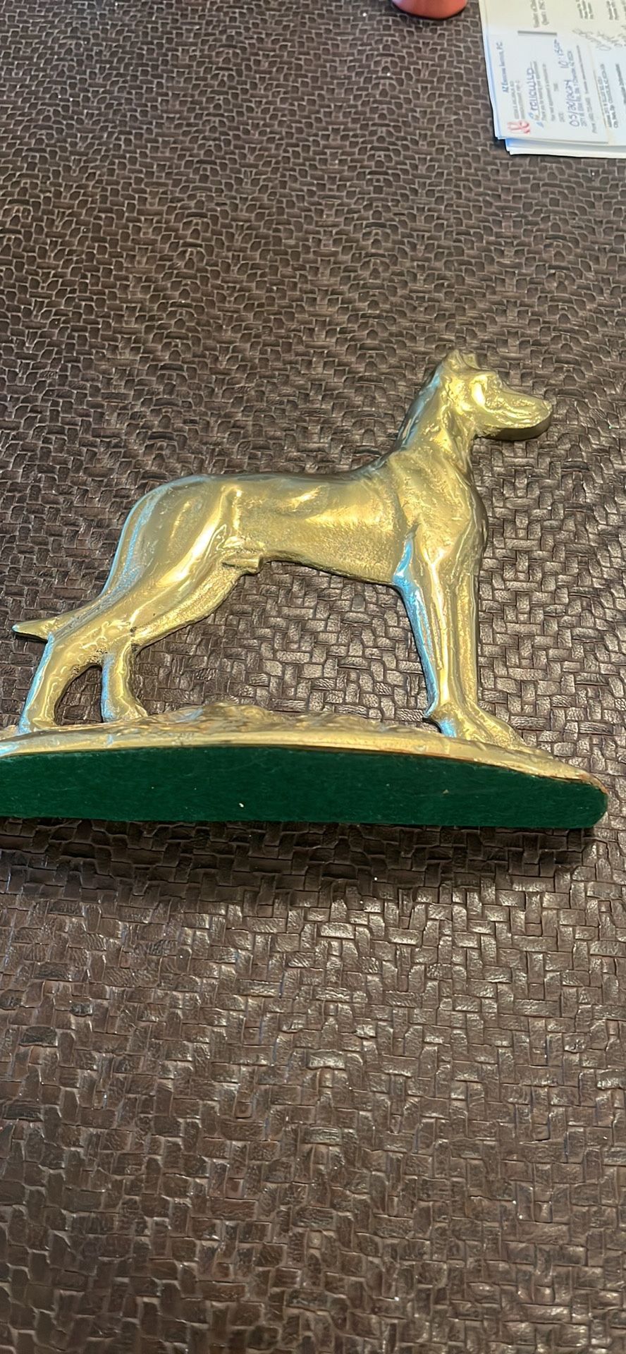 GREAT DANE TRAILERS SAVANNAH GEORGIA Brass Dog Doorstop Bookend Statue