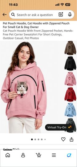 Carry my Pet Sweatshirt-Pink-NEW