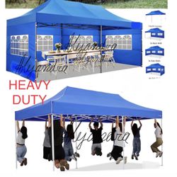 10x20 HEAVY DUTY Canopy Tent Pop Up Canopy Tent  with 6 Removable Sidewalls,Comercial Pop Up Tent for Parties All Weather Waterproof and UV 50+