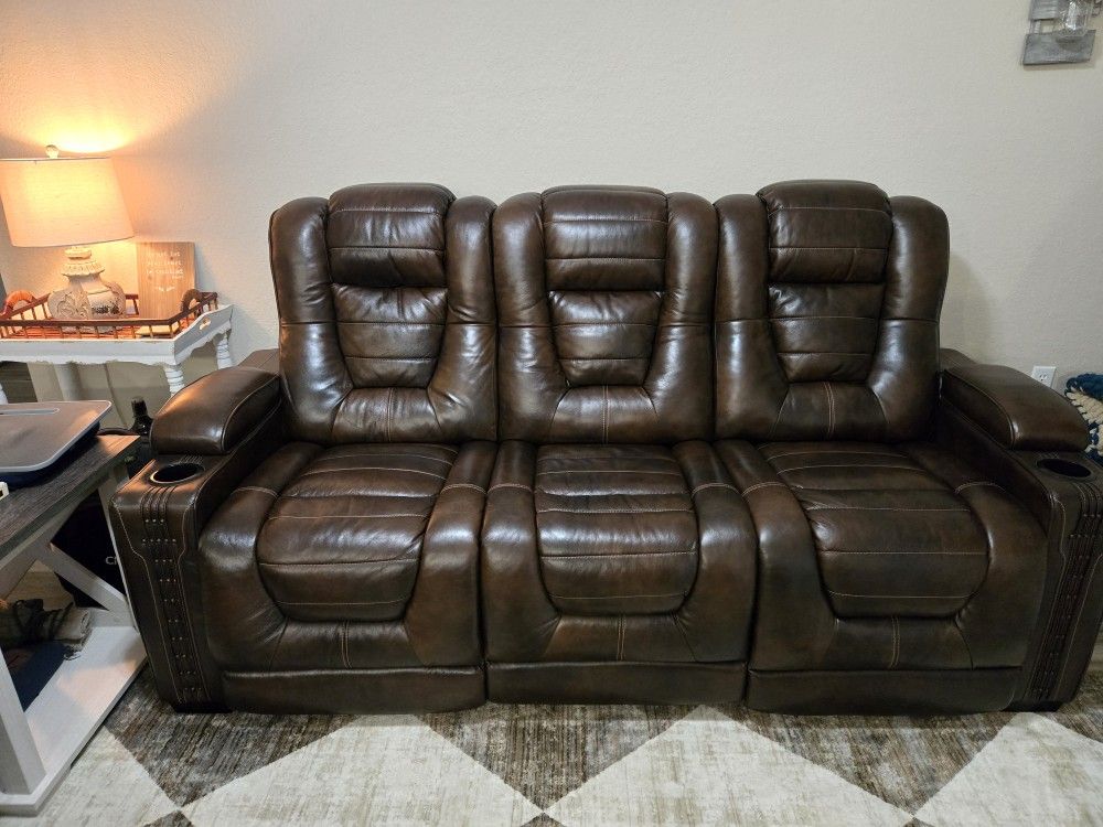 Two Leather Couches 