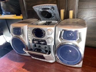 Old school cassette and cd player