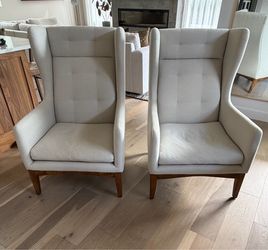 2 West Elm Wing Accent Chairs
