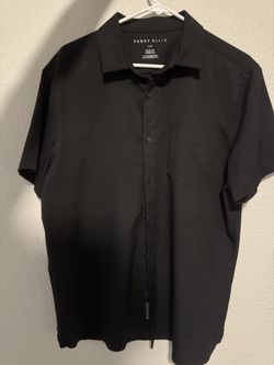 Perry Ellis Black Button Shirt