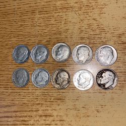 Silver Dimes $28 For All Or $3 Each