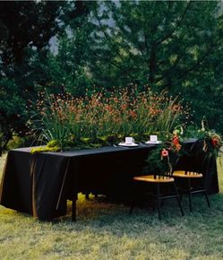 Table cloth 10ct BLACK RECTANGLE