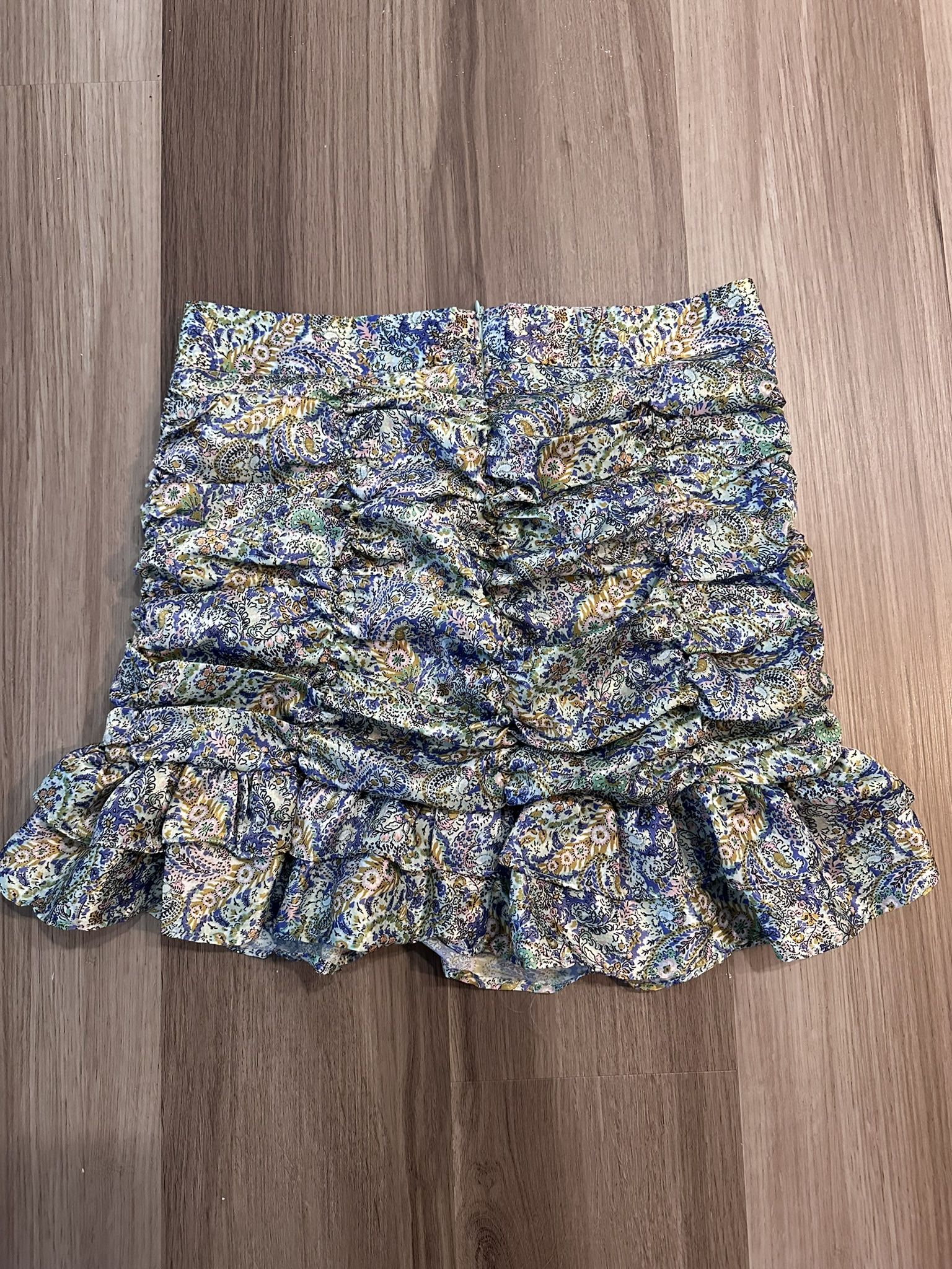Printed Ruffle Skirt