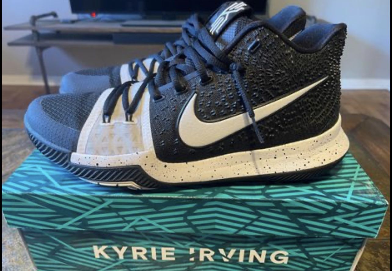 Kyrie 3 “Tuxedo” Black And White Size 11