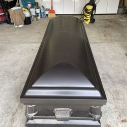 Life Size Black Casket - Halloween Decoration
