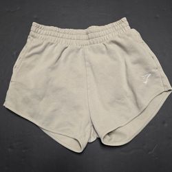 Gymshark Training Sweat Shorts Pebble Gray Womens Size S Lounge Gym Pockets 