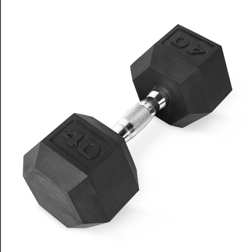 Cap Barbell Coated Hex Dumbbell, Single 40 Lbs