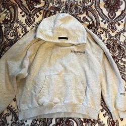 Essentials Hoodie Light Heather Grey Men’s Medium 