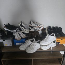 11 pairs of shoes