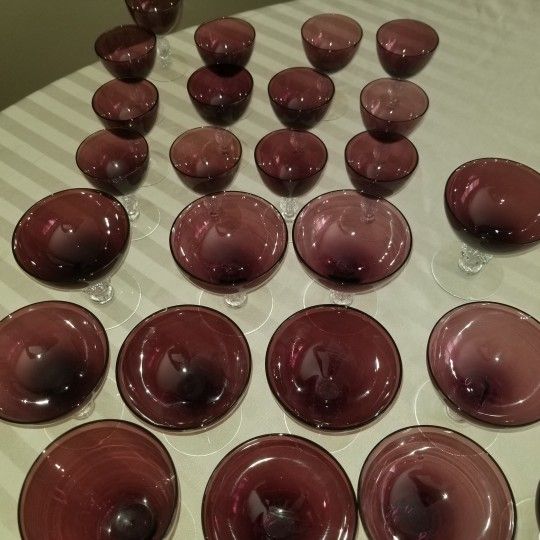 Cambridge Amythest Vintage Glassware