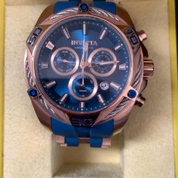 Blue & Rose Gold Invicta Watch 