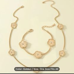 Two Piece Necklace And Bracelet Set 