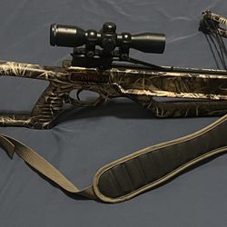 Parker Enforcer Camo & Black Crossbow with Scope and Shoulder Strap for Men