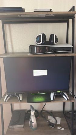 White ps5 and monitor