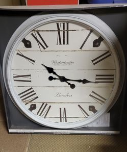 New Large 30" White Wall Clock