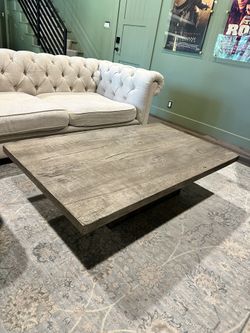 Restoration Hardware Reclaimed Russian Oak Plinth Coffee Table