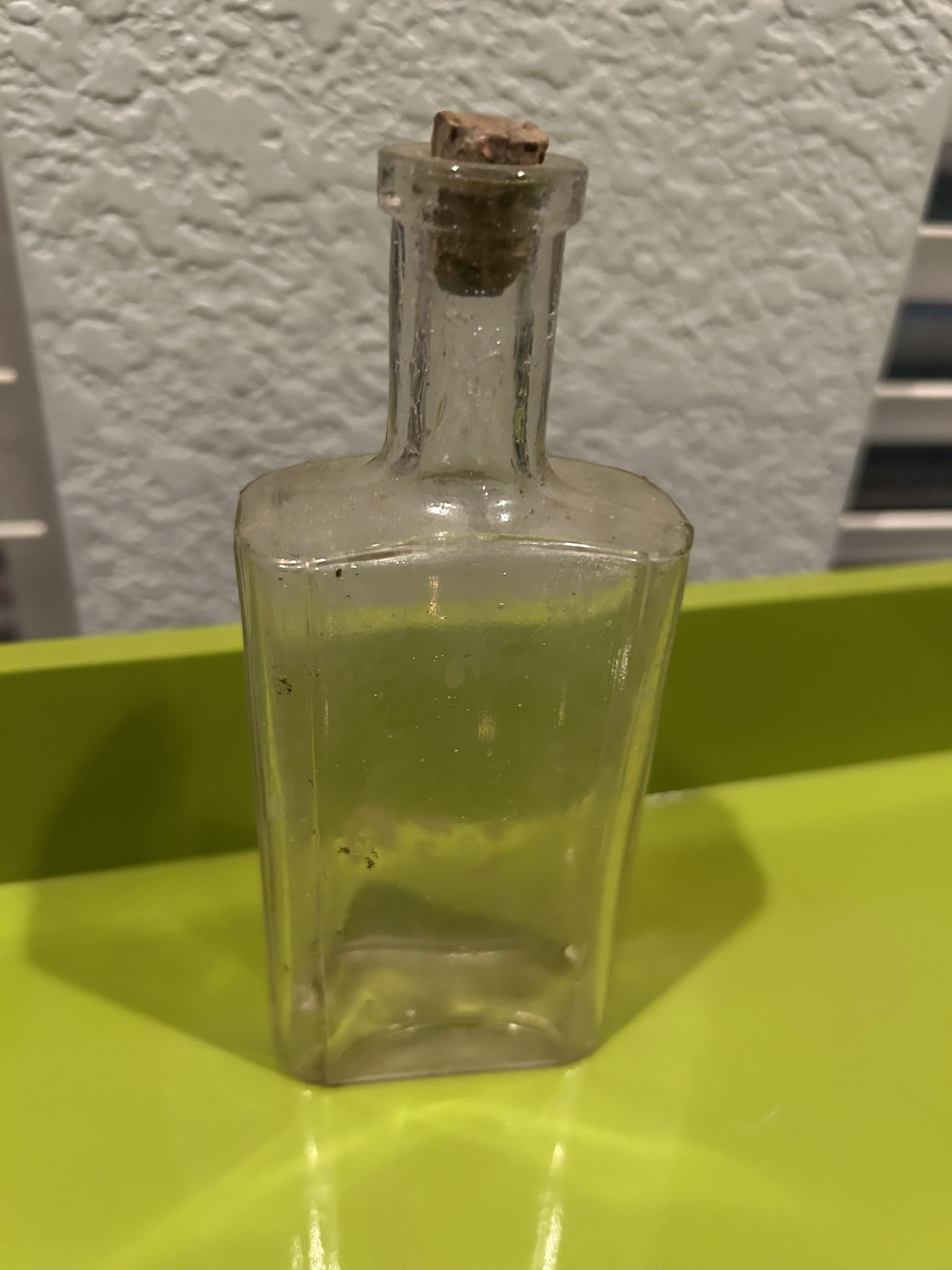 Antique Glass Bottle with Cork 