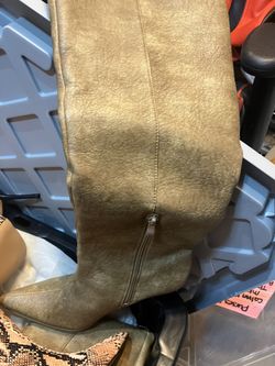 Beige Knee High Boots