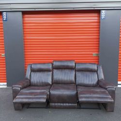 Leather Recliner Sofa!