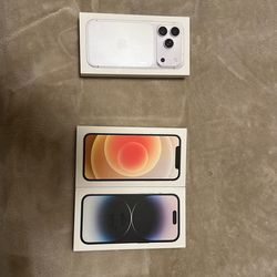 Iphone 17pro(3),iphone 12,iphone14 Pro Empty Boxes