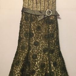 Gorgeous Olive Green Mermaid Prom Gown