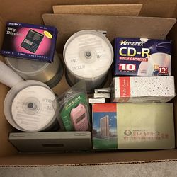 Large Box Of Vintage Electronics Etc