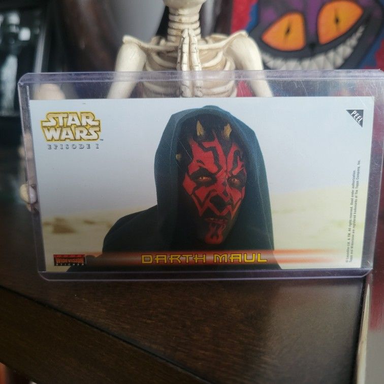 1999 Topps Star Wars Episode 1 widevision Series 1 Darth Maul #S11 sticker & #64