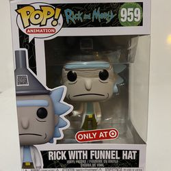 Funko Pop! Rick With Funnel Hat Vinyl Figure Target Exclusive