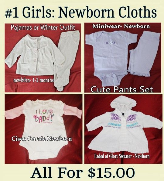 Baby GIRL Newborn Brand Name Cloths