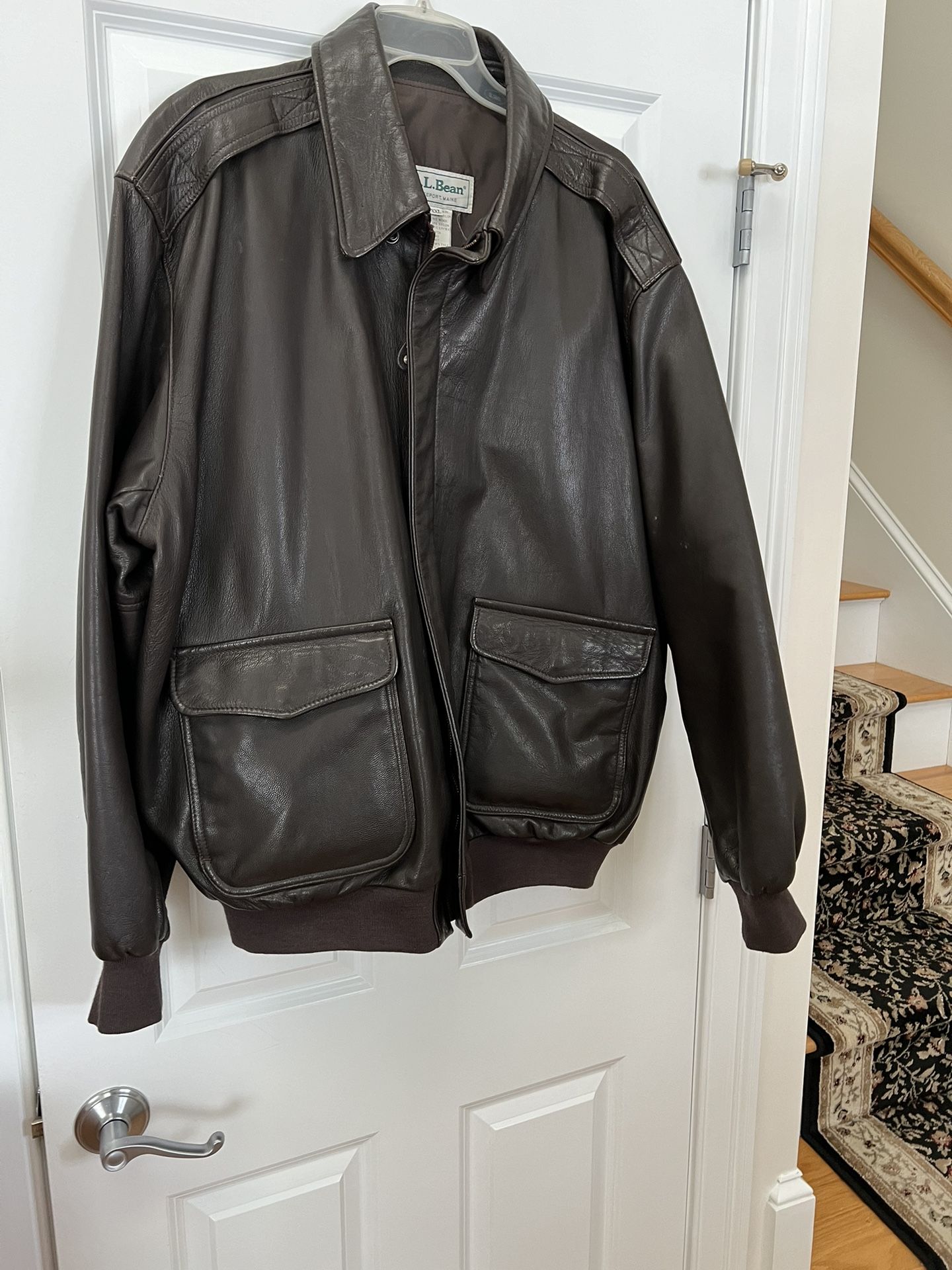 leather bomber jacket